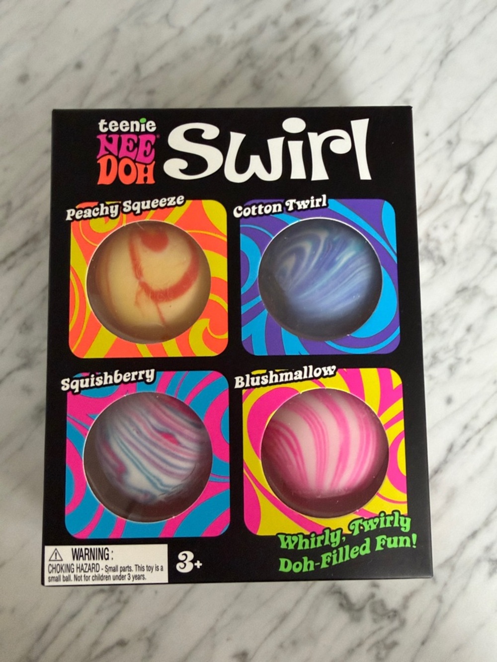Teenie Nee Doh Swirl 4-Pack | Multicolor Play Dough Balls
